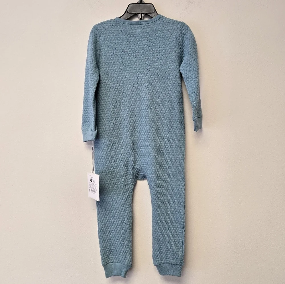 Cloud Island Long Sleeve Sweater Romper Sleeper Blue 24 Months